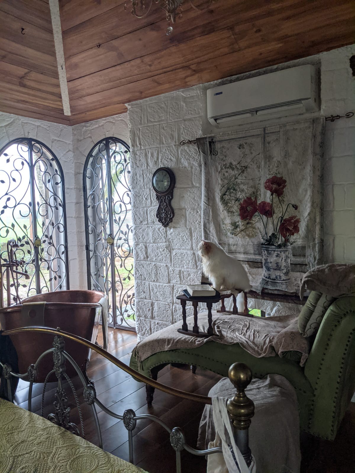 A quiet interior sitting area at Bluebird Homestead